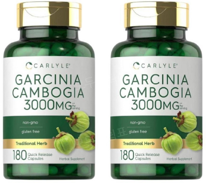 가르시니아 캄보지아 식욕 억제제 지방 감소 3000mg 2병, 180정, 2팩