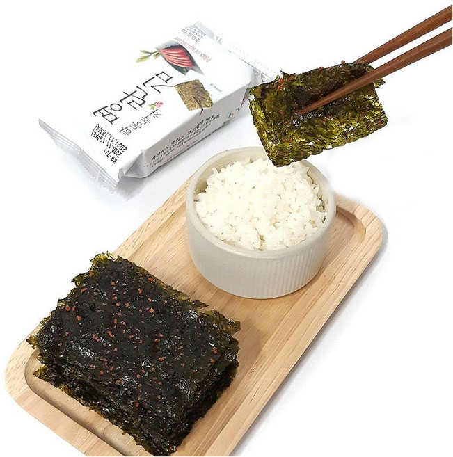 감칠맛 폭발 명란김 도시락 조미김 밥도둑 김자반 매콤단백 6g 36봉, 명란김(36봉), 1개