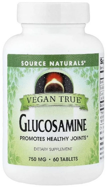 소스내추럴스 글루코사민 Vegan True 750mg 칼슘 타블렛 60정 - 쿠팡