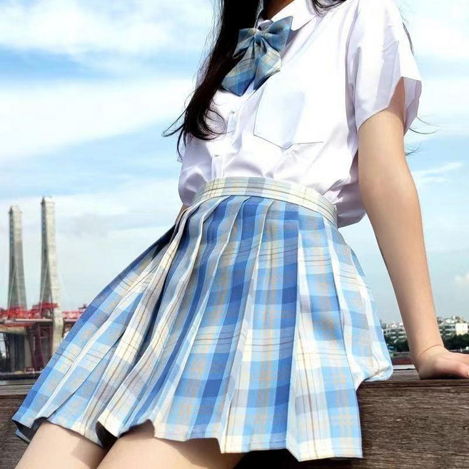 制服套裝春夏襯衫百褶裙格子裙女裙學生校服學院風 副廠商品