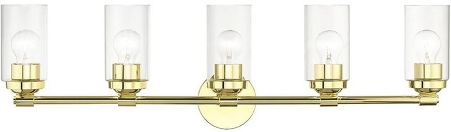 Livex Lighting 18085-02 Whittier 대형 화장대 스콘스 광택 황동, Livex Lighting, 18085-02, Whit