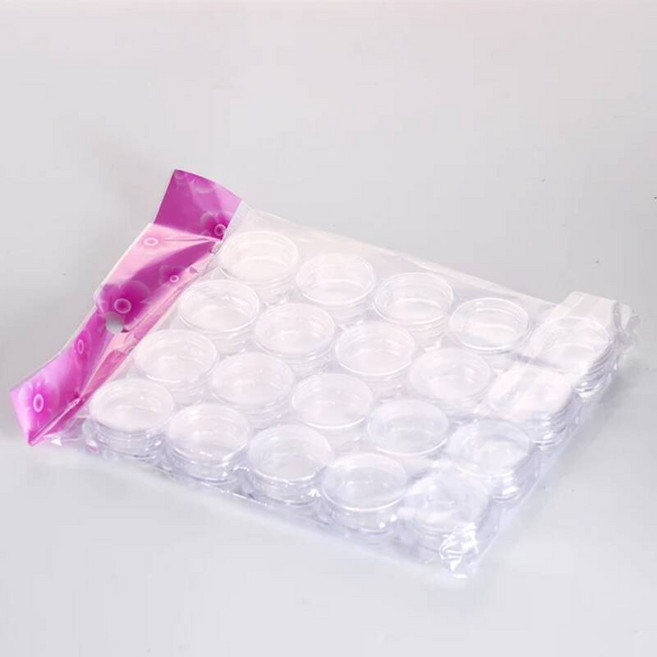 향수 화장품 공병 스프레이 용기 1g 빈 플라스틱 메이크업 항아리 냄비 투명 샘플 병 아이섀도 크림 립밤 100 개, 공간