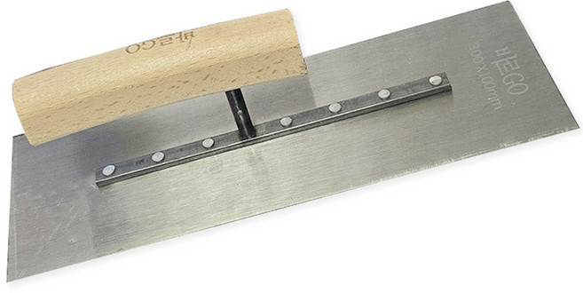 바르고 흙손 미장 칼 빠데 퍼티 타일 공구 사각 300, 1개