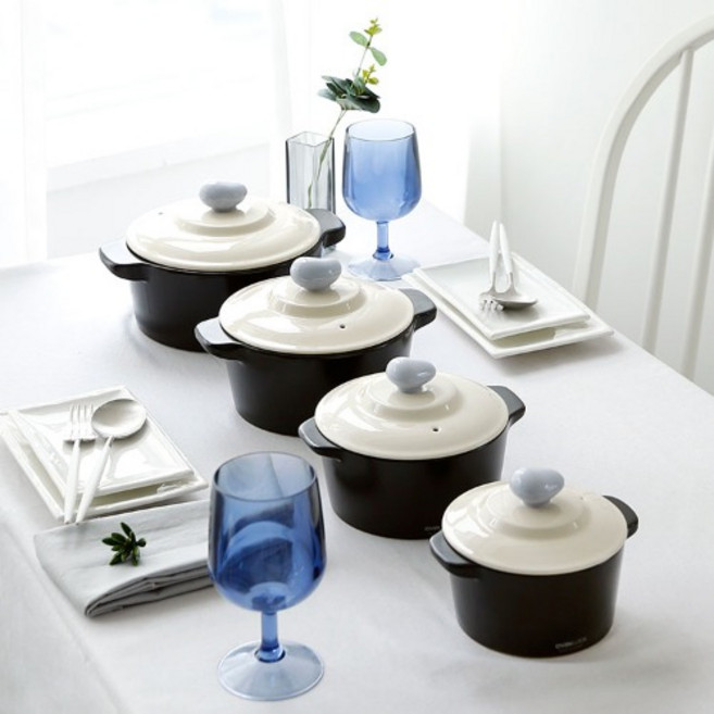 오븐락 전골 계란찜 뚝배기 내열냄비, 오븐락 4컬러 뚝배기(대), 1개