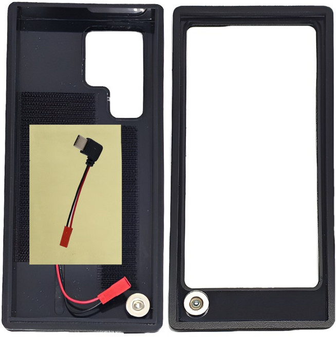 오토바이 1구 만능 방수케이스 배달대행 자석 충전거치대 충전 케이스, C타입젠더(젤리케이스미포함)