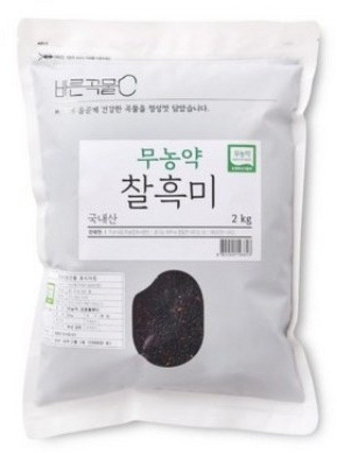 바른곡물 국산 무농약 찰흑미, 2kg, 1개