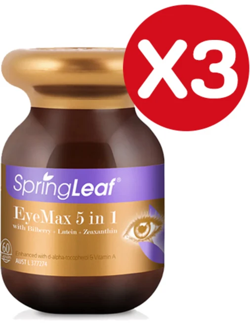스프링리프 아이맥스 빌베리 루테인 지아잔틴 10000mg 5 in 1 60캡슐, 3개, 60정 - 쿠팡