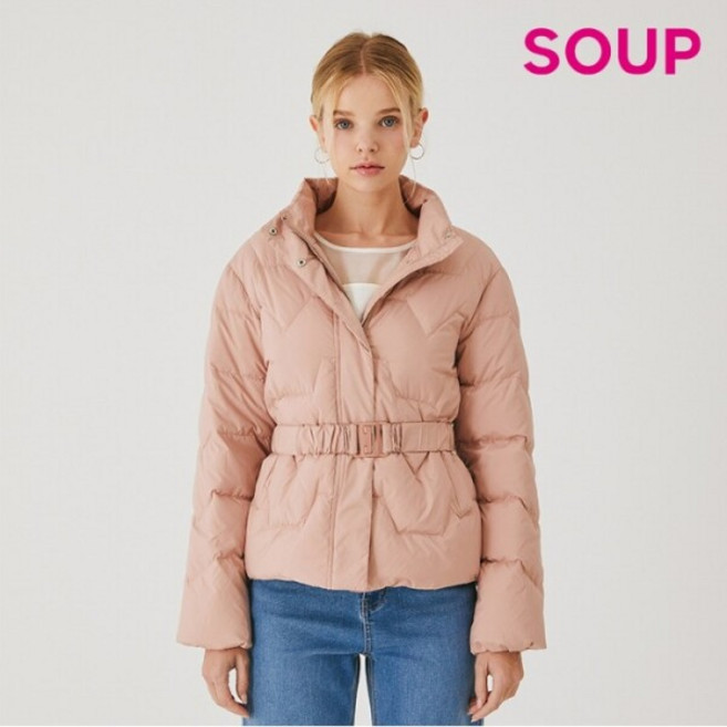 [숲(SOUP)] [SOUP] 경량 벨티드 구스 다운 재킷 (SZADO92)