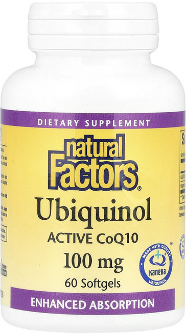 네추럴팩터스 유비퀴놀 액티브 CoQ10 100mg 소프트젤, 60정, 1개