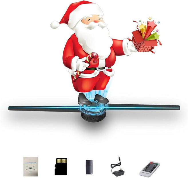 3DhologramFan 16.5인치 3DhologramFan 홀로그램 프로젝터 Wi-Fi 연결 지원 234 HD LED 휴대용 디자인 42CM 3D LED 팬 디스플레이, 3DhologramFan,16.5인치 3Dhologra