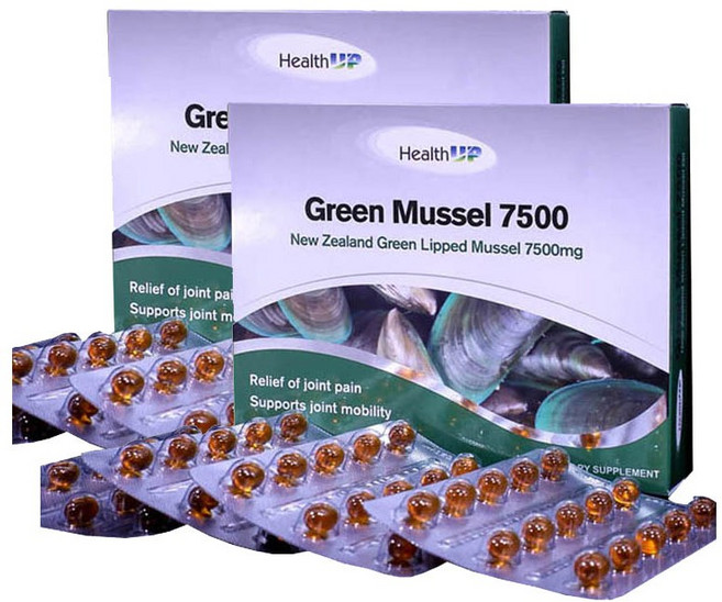 헬스업 뉴질랜드 초록입홍합 오일형 7500 240캡슐 하루2알 (4개월분), 2통할인 (8개월분), 240정