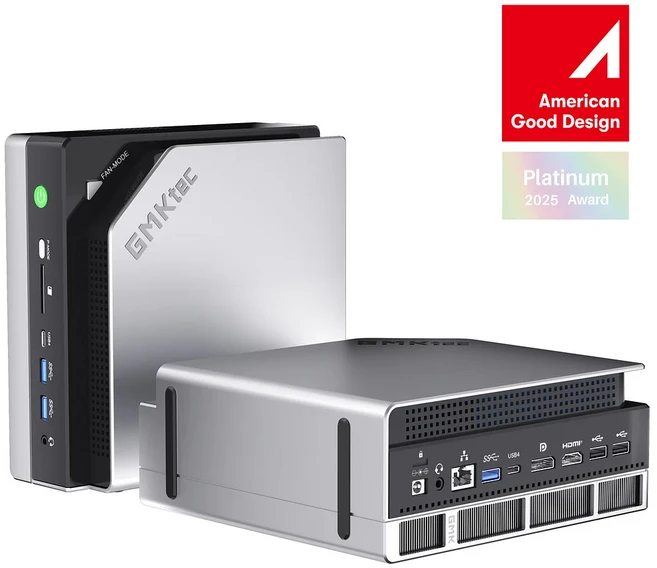 GMKtec AMD 라이젠 AI Max+ 395 AI 미니PC 8060S 그래픽 윈도우11 프로 LPDDR5X PCIe 4.0, EVO-X2, WIN11 Pro, 1TB, 64GB, 실버
