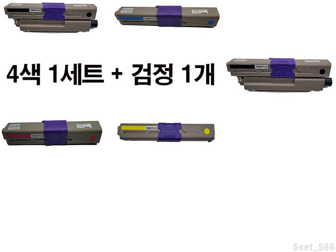 [MOA 재생토너] 오키 ES4192dn 대용량 5색set, 1세트, 5색