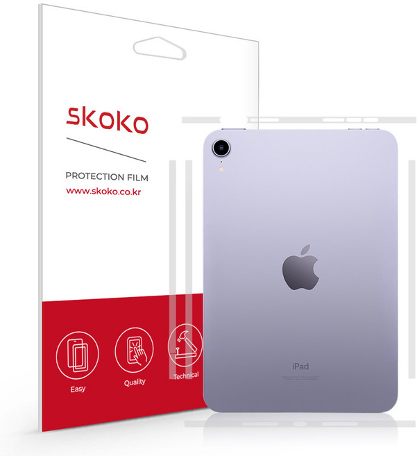 스코코 아이패드미니 7세대 6세대 항균 무광 측면 외부보호필름 1매, 단품, 1개