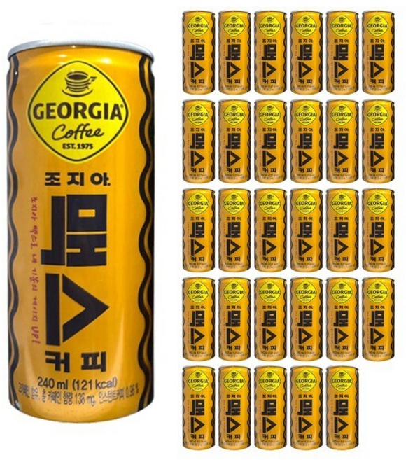 조지아 맥스 캔커피 인스턴트 커피, 240ml, 30개