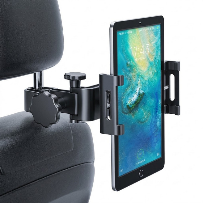 긍정바이브 차량 뒷좌석 헤드레스트 태블릿 스마트폰 핸드폰 거치대 차량용, 혼합색상, 1개