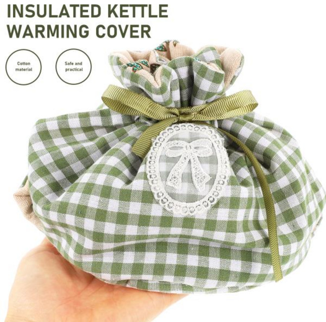 호환 찻주전자 절연 커버 아늑한 인쇄 안티 스캘드 키퍼 보호 주전자 커버 찻주전자 보호기 열 장식