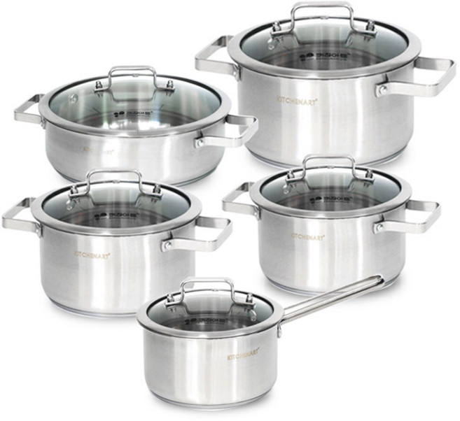 키친아트 올가 IH 인덕션냄비 5종 세트, 스텐, 18+20+22+26전골+26곰솥