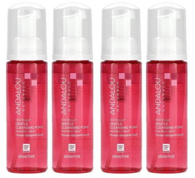 안달로우내추럴스 1000 로즈 클렌징 폼 센서티브, 4개, 163ml - 쿠팡
