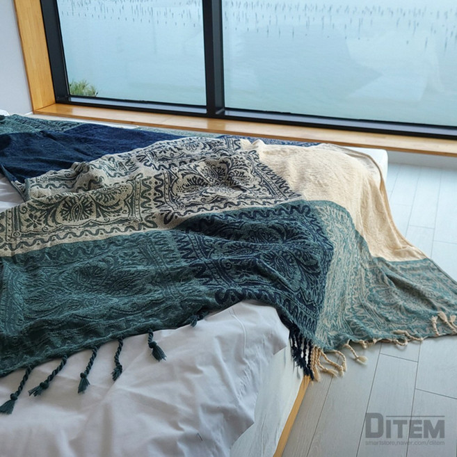 디템 에스닉 쇼파 캠핑 차박 대형 담요 블랭킷 이불