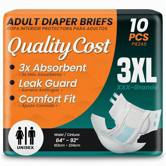 XXXL 풀업 기저귀 퀄리티 코스트 성인 요실금 속옷 40팩 남녀용 헤비 듀티 브 최대 흡수력 누수 방지 일회용 풀업 오버나이트 사이즈 3XL(64-85인치 허리)
