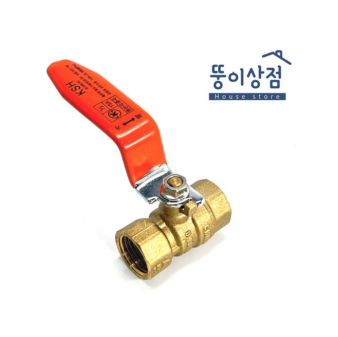 황동 볼밸브 15A 수도 배관자재 니플 부속, 1개