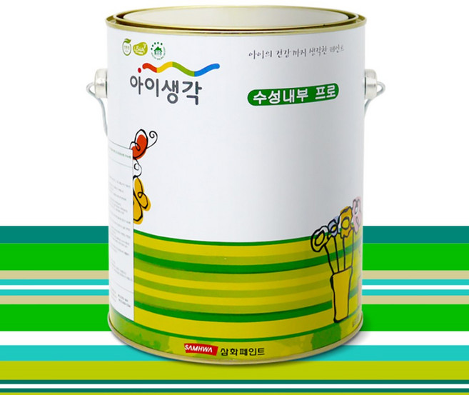 아이생각 수성 무광 페인트 4L, 화이트, 1개