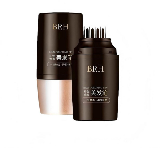 BRH 美髮筆 遮蓋白髮防水防汗, 2個, 【升級最新款】黑棕色*2