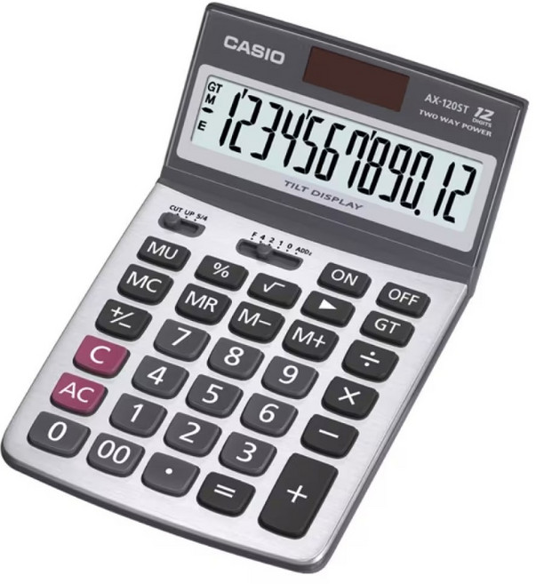 CASIO AX-120ST 12位元商用型計算機, 金屬色, 1個