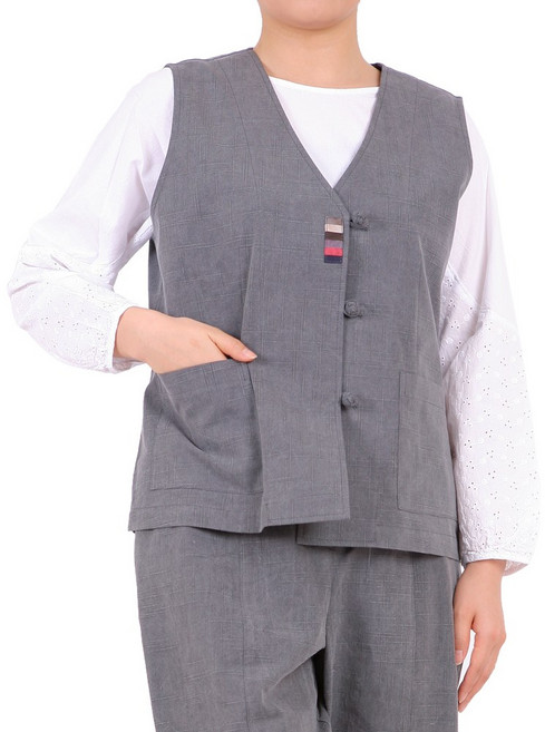 만덕몰 여름 가을 슬라브 베이직 조끼 바지 세트