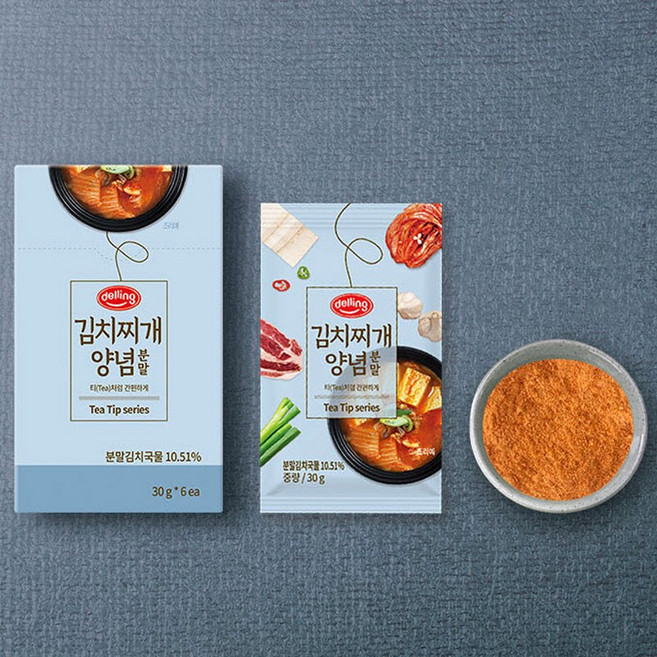 델링 간편요리 김치찌개분말 30gx6양념소스 김치찌개소스 김치찜 김치찌개양념, 6개, 30g