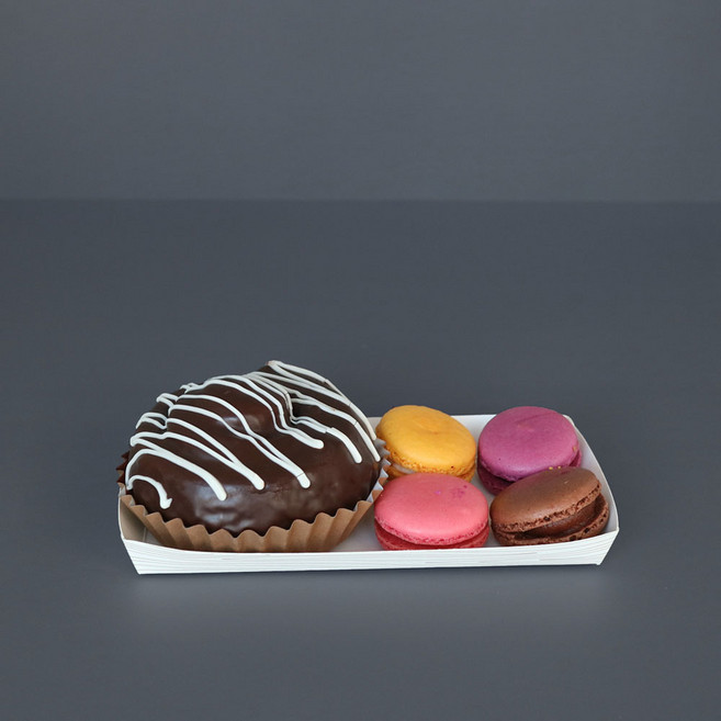 샤인팩 일회용 종이트레이 샐러드 햄버거 김밥 떡 포장용기 sky 3호(100개)