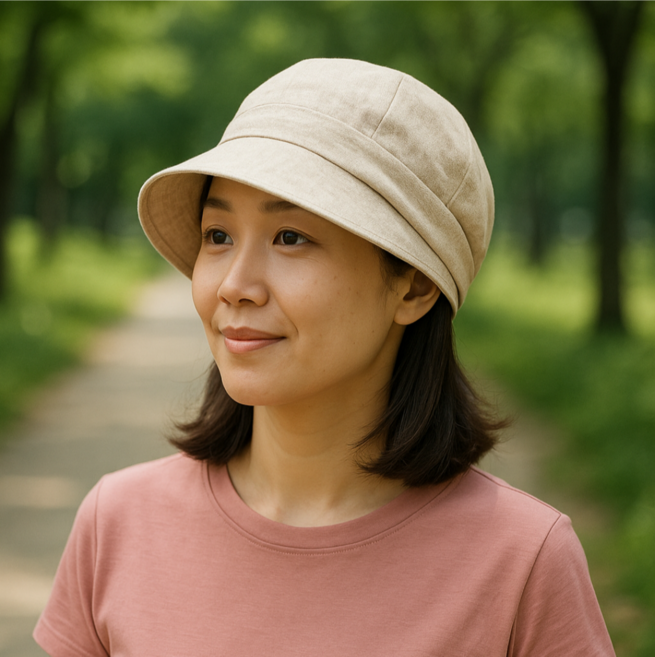 원픽 여성용 데일리 모자 심플 면혼방 캡모자 /봄 여름 가을용 /얼굴 작아보이는 주름 디테일 C52