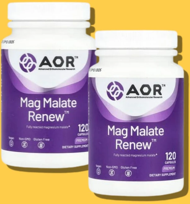 어드밴스드 올쏘몰레큘러 리서치 AOR Mag Malate Renew 캡슐 120정 2개 - 쿠팡