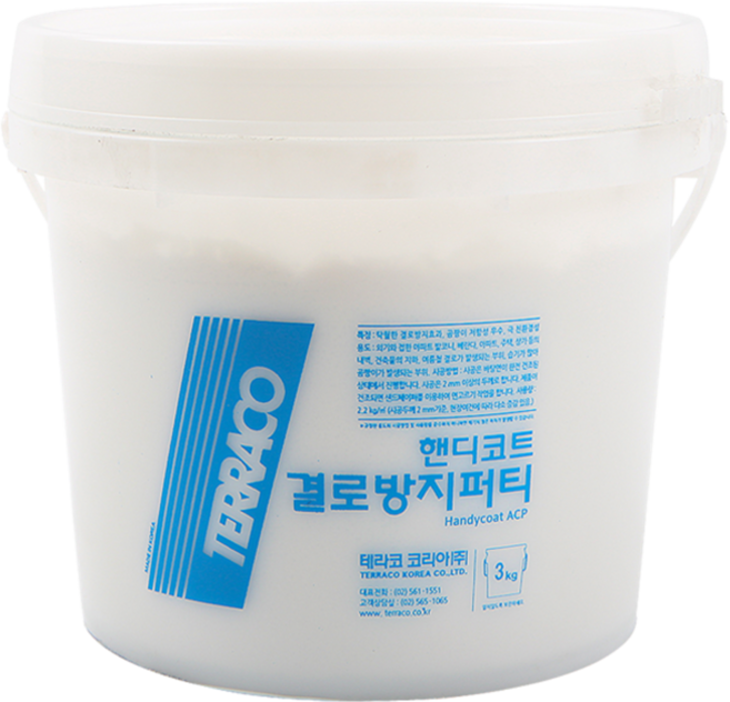 테라코 핸디코트 결로방지퍼티 곰팡이 방지 단열제 3kg, 화이트, 1개