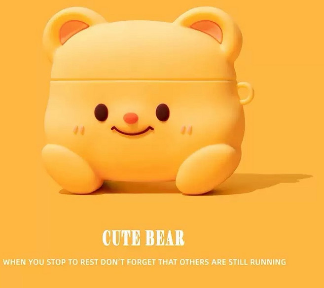 노이리 캐릭터 실리콘 에어팟 케이스 8종, 1개, 큐트 베어, 에어팟프로1/2세대 공용