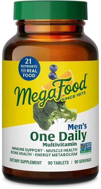 메가푸드 맨스 원 데일리 멀티비타민 & 미네랄 타블렛, 1개, 90정 - 쿠팡