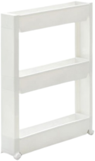위즈홈 이동식 틈새선반 3단, WHITE (화이트), 1개