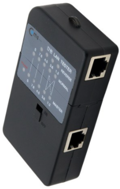 컴스 랜 테스터기 RJ45 8P8C 전용 랜터스터 분리형 LC524(Coms-UTP TESTER), 4개