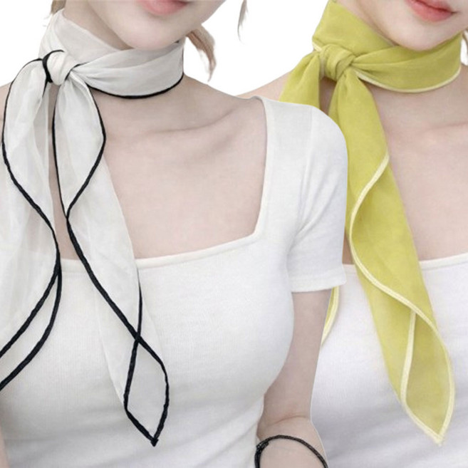 모코홈 데일리 라인 쉬폰 스카프 2종 세트