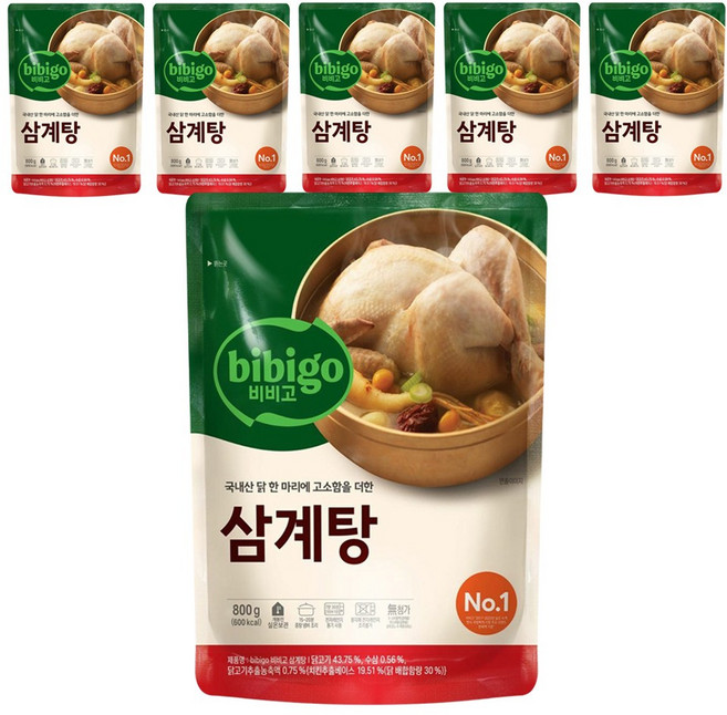 비비고 삼계탕, 800g, 6개