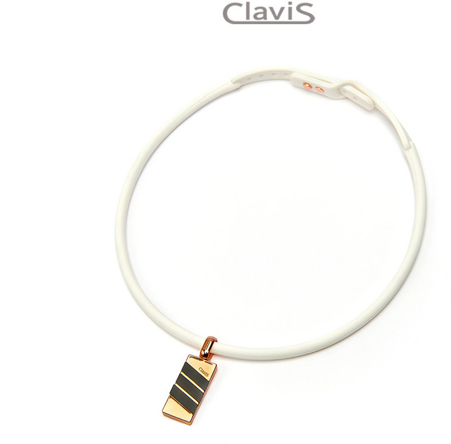 클라비스 도나 건강목걸이 근육통완화 자기발생기, 화이트, 로즈골드, 1개