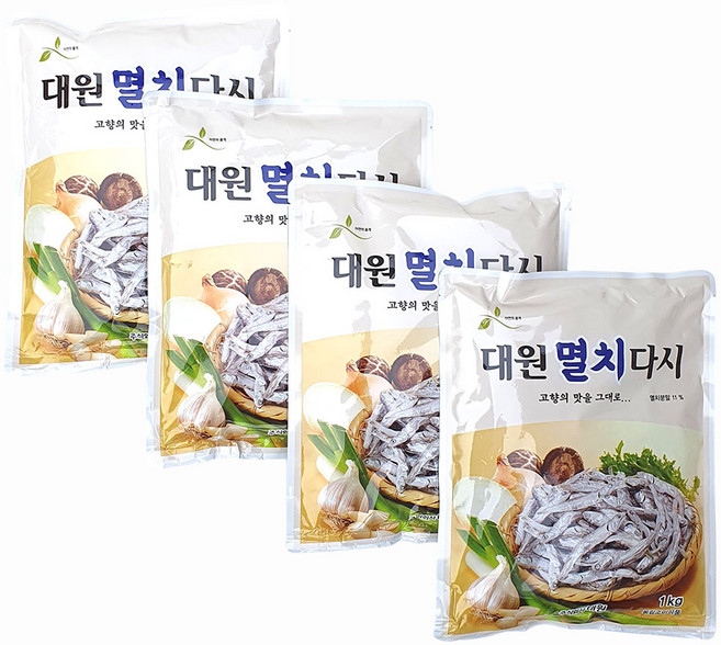 대원 멸치다시 1kg 국물용 육수용 멸치, 4개