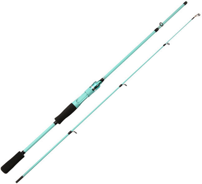 路亞竿 M 快調 魚竿 直柄 槍柄 路亞杆, 湖藍色直柄,2.1