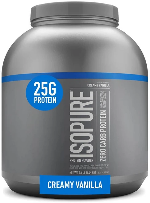 이소퓨어 제로카브 프로틴 파우더 크리미 바닐라 2.04kg 키토 제로탄수, 1개 - 쿠팡