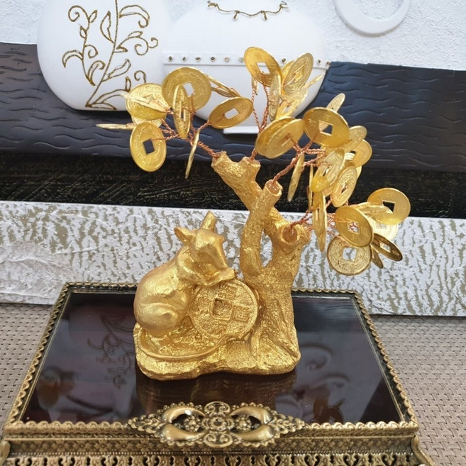 시떼몰 황금 엽전쥐 엽전문쥐 쥐 장식품