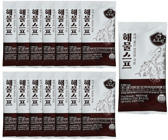 소소락 해물스프 12g, 15개
