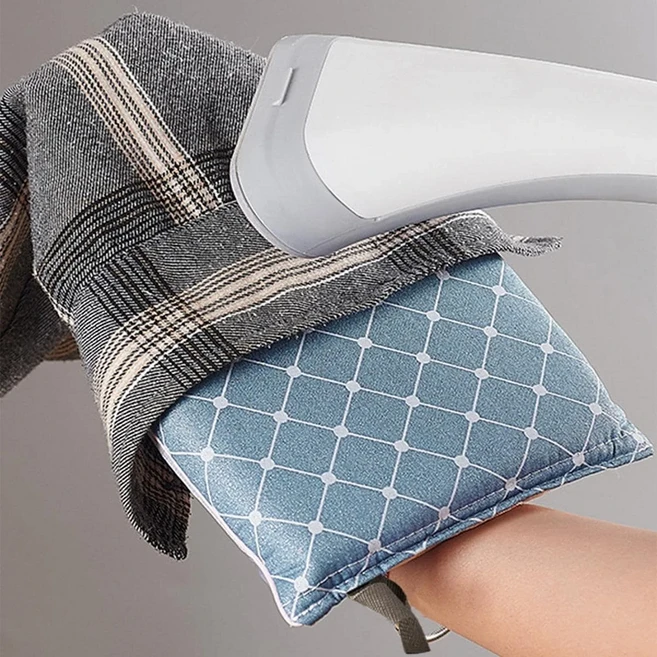 휴대용 미니 다림질 보드 스팀 다림질 철 가정용 단열 스폰지 소형 접이식 휴대용 철 테이블 랙, 03 Blue grid