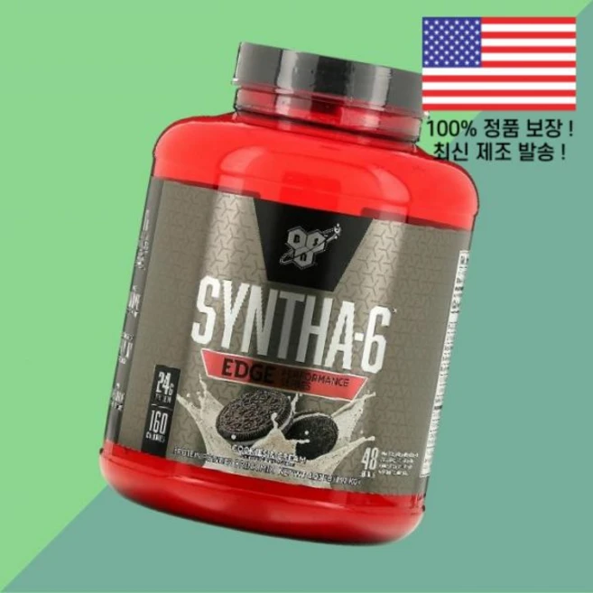 BSN Syntha 6 Edge 단백 프로틴 파우더 가루 분말 드링크 믹스 쿠키 크림 4.23파운드 1.92kg Protein Powder Drink Mix Cookies Cr, BSN Syntha 6 Edge 단백 프로틴 파우더 가 - 쿠팡