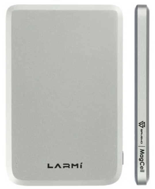 LARMI樂米 MC509 磁吸無線行動電源 5000mAh, 白色